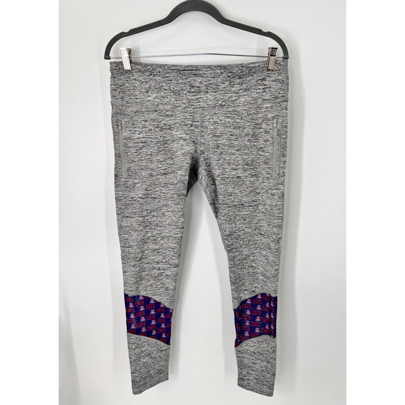 ZooZatz CATS Heather Gray Logo Capri Leggings Zippered Pockets Women's Size XL - Picture 1 of 5
